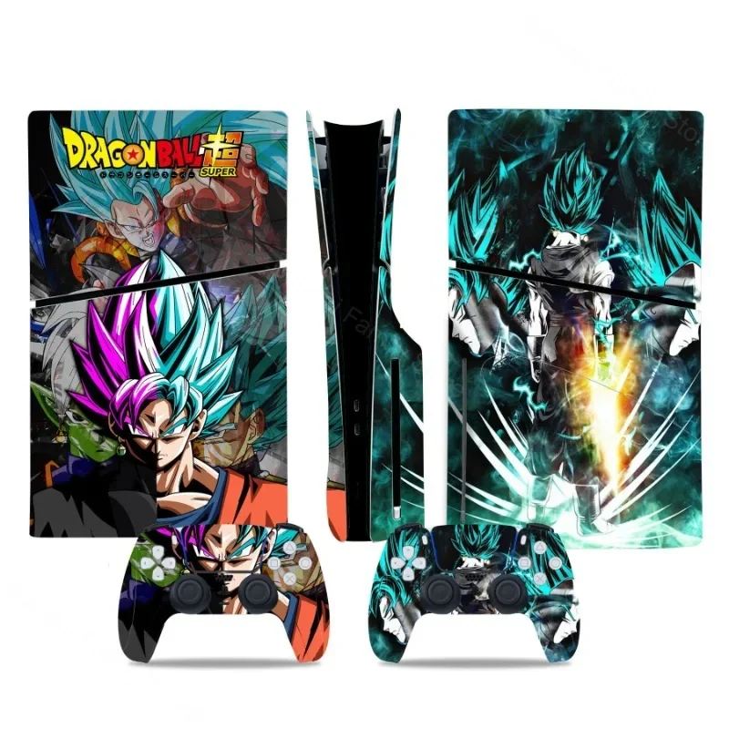 Dragon Ball PS5 Slim Skin Stickers for Playstation 5 Slim Disc CD Console Controllers Anti-Scratch Vinyl Sticker Decal Cover