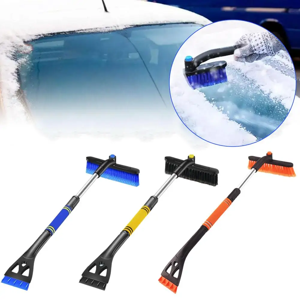 3-in-1 Retractable Car Snow Shovel & Ice Scraper - ABS, Non-Electric, Perfect For Winter Defrosting & Snow Removal Cars