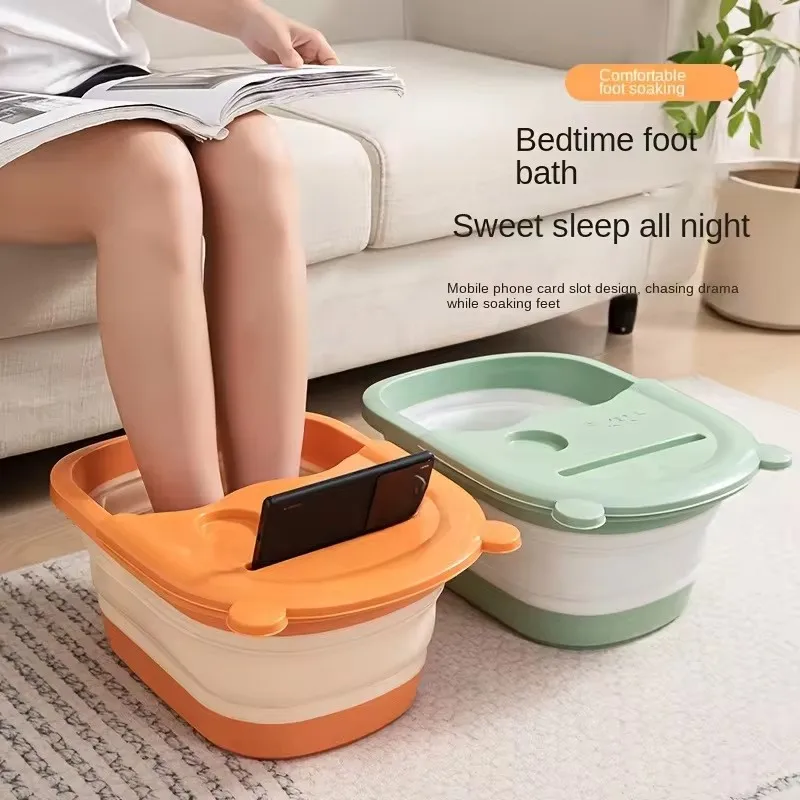 Foldable Foot Bath Tub with Built-in Massager for Home Relaxation and Therapeutic Soaking