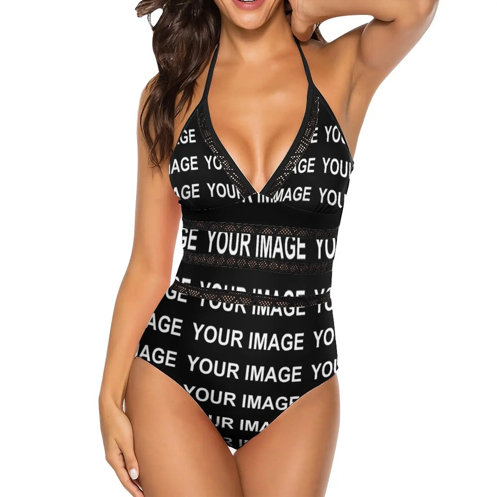 

Your Image Customized Swimsuit Custom Made Design Push Up Swimwear One-Piece Cut Out Monokini Sexy Stylish Graphic Swimsuits