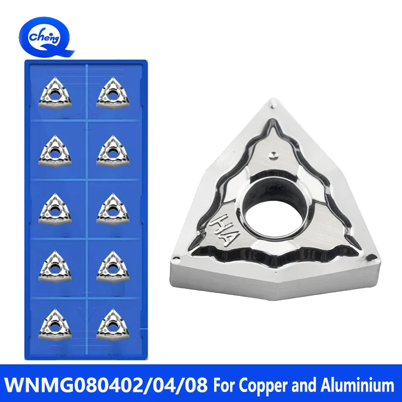

10PCS WNMG080402 HA H01 WNMG 080404 WNMG 080408 CNC Lathe Tool Turning Inserts Special For Aluminum And Copper