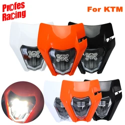 2024 Motocross Headlight For KTM Motorcycle Headlamp Pit Bike Enduro Led EXC XC SX SXF EXCF XCW 125 200 300 400