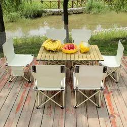 Table d'extérieur avec chaises, alliage d'aluminium, câble pliable, Portable, lumière, loisirs, rouleau d'œufs, Camping, pique-nique, voiture, Mobile