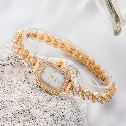2024 New Quartz Watch Fashion Luxury Full Diamond Ladies Bracelet Watch Ladies Ladies Exquisite Clock Relogio Feminino