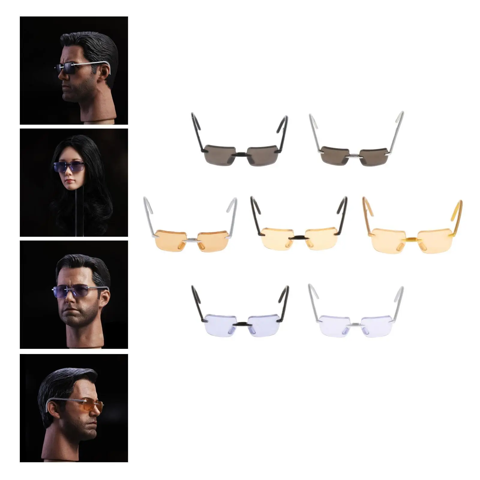 1/6 Action Figures Soldiers Hobbyists Toys Metal Glasses BJD Dolls Eyeglasses Sunglasses Eyewear Toys