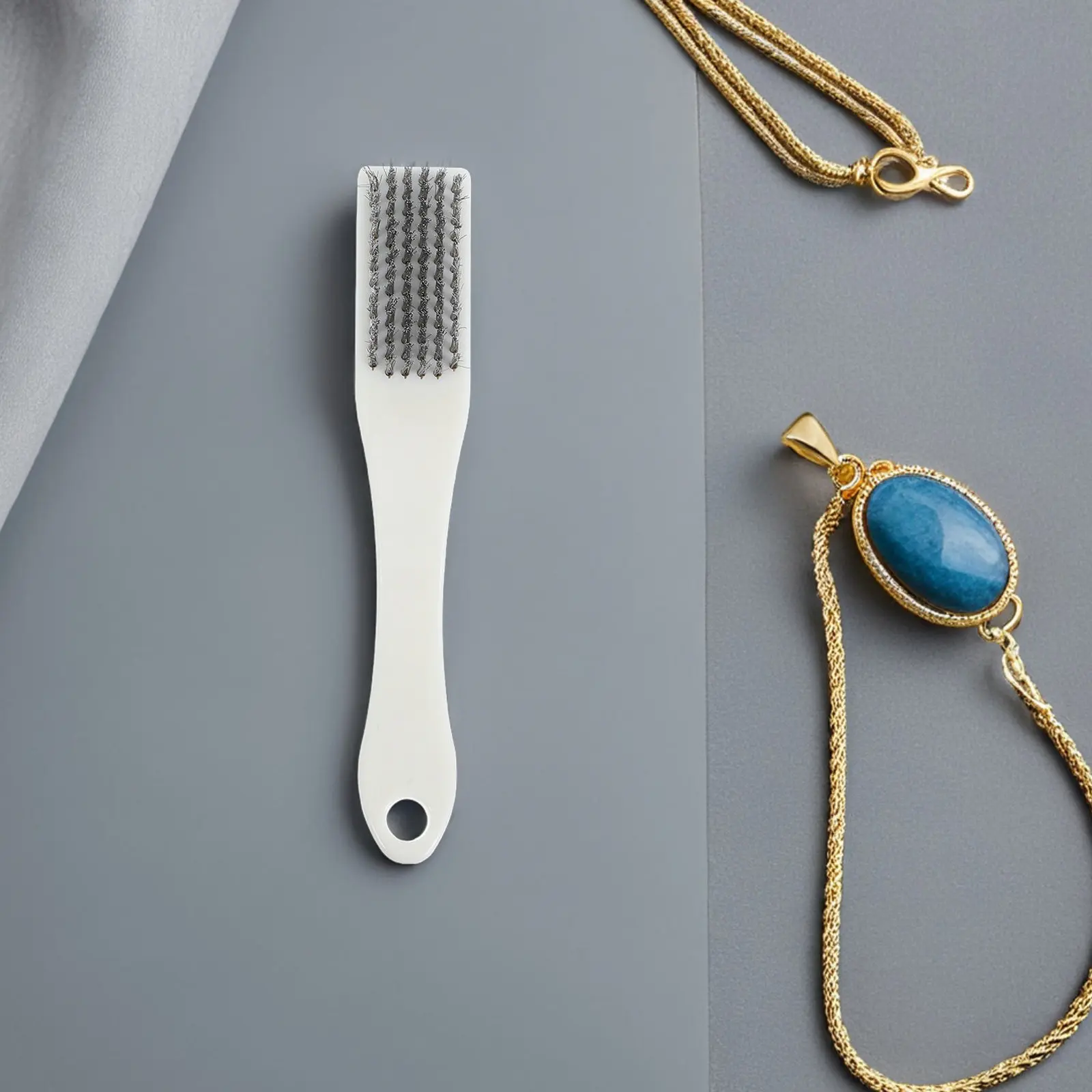 3Pcs Hair Brush Precision Soft Bristles Stainless Steel Wire Cleaning Jewelry Motorbike Detailing Wire Brush Small Metal