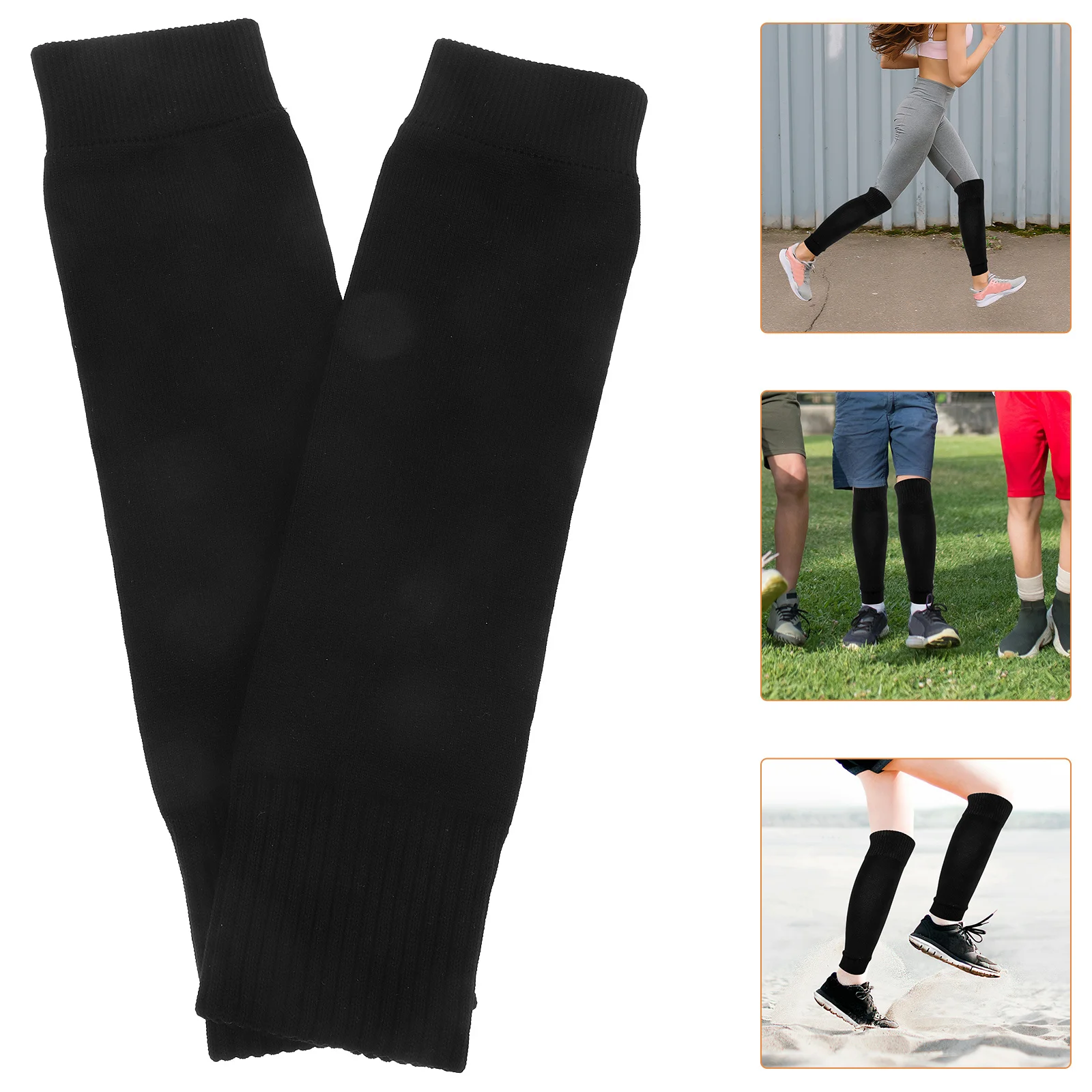 

1Pair Calf Sleeves Elastic Compression Breathable Thermal Support Running Basketball Soccer Sports Leg Protectors