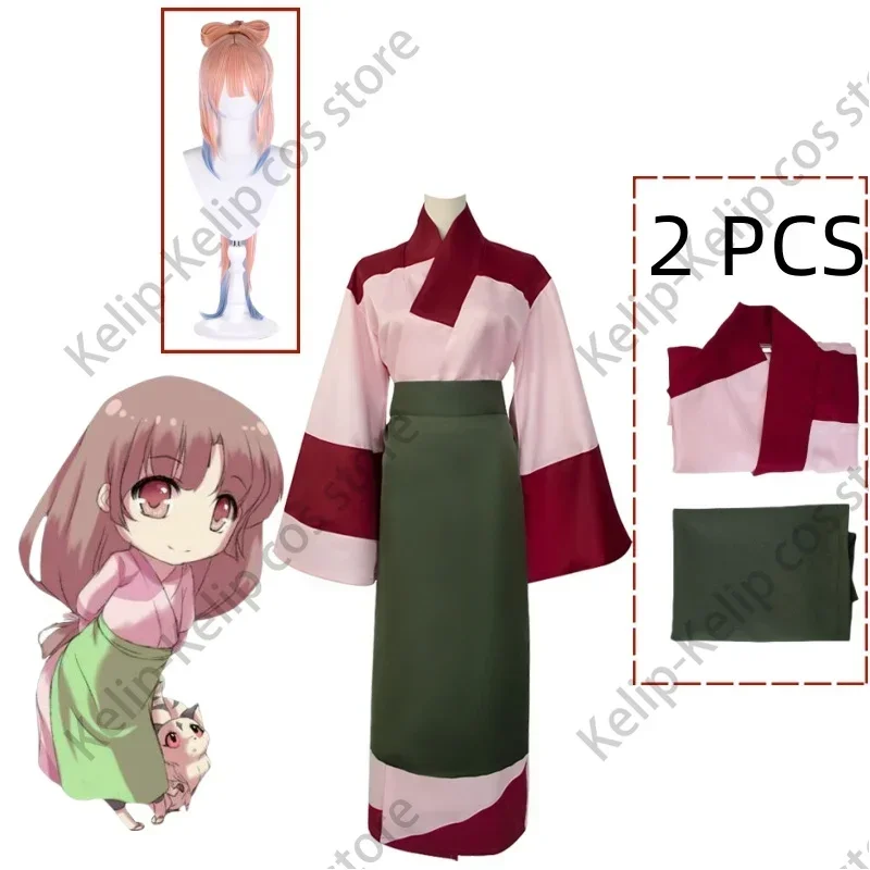 Disfraz de Anime Inuyasha Sango, delantal de Halloween, uniforme con forro para adulto, hombre, mujer, fiesta de Carnaval, traje de kimono japonés