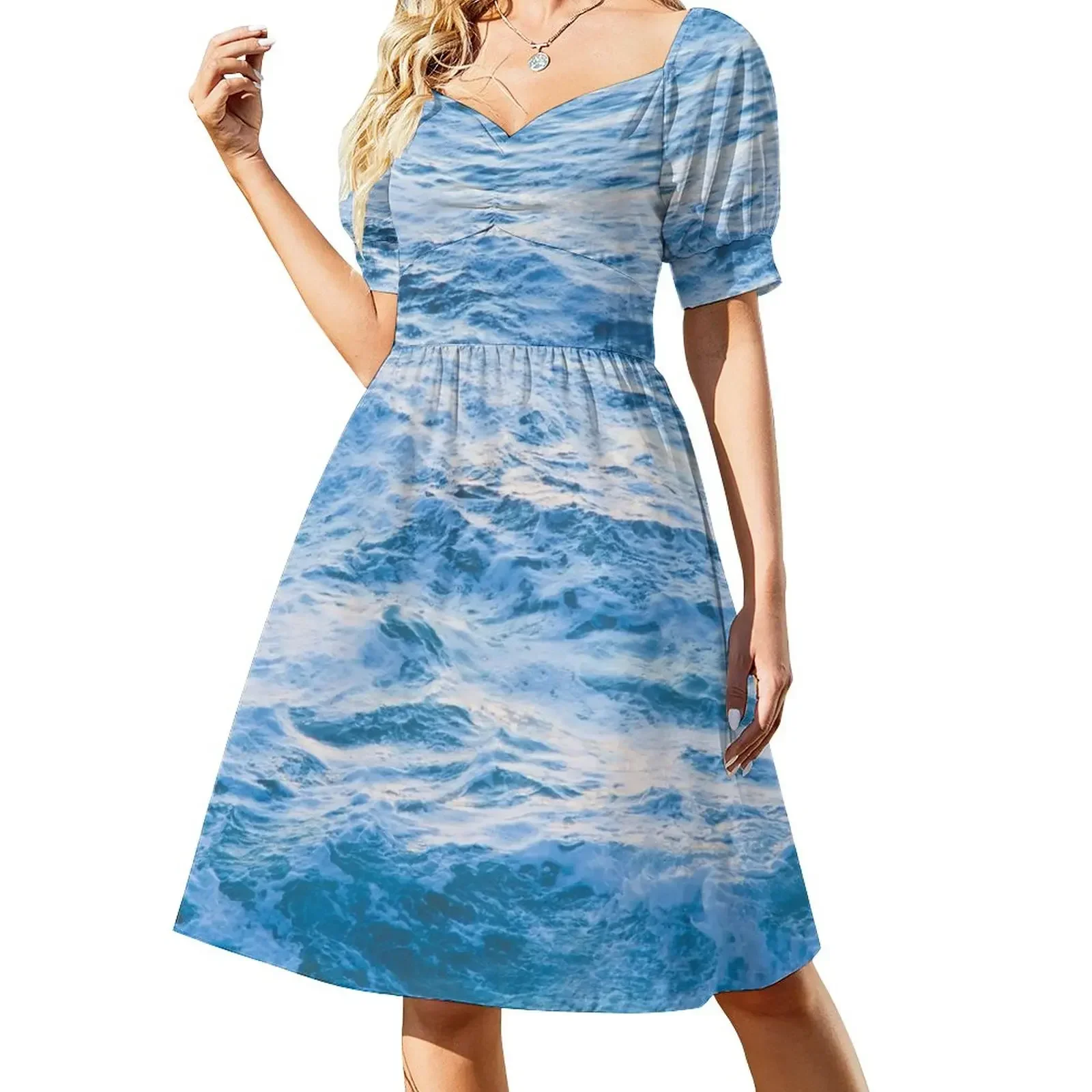 

Ocean Short-Sleeved Dress Womens dresses womens clothing summer clothes elegant dresses for women Dress
