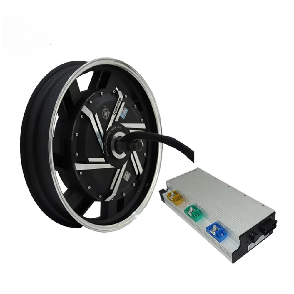 

120kph Electric Motorcycle Kits 17inch 96V 8kw 273 V3 Hub Motor With APT Controller