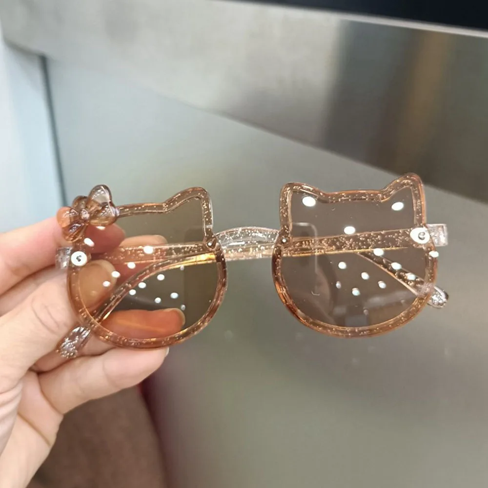 2024 Brand kitten Kids Sunglasses Children Retro Cute Pink Cartoon Sun Glasses Frame Girls Boys Baby UV400 Eyewear Oculos