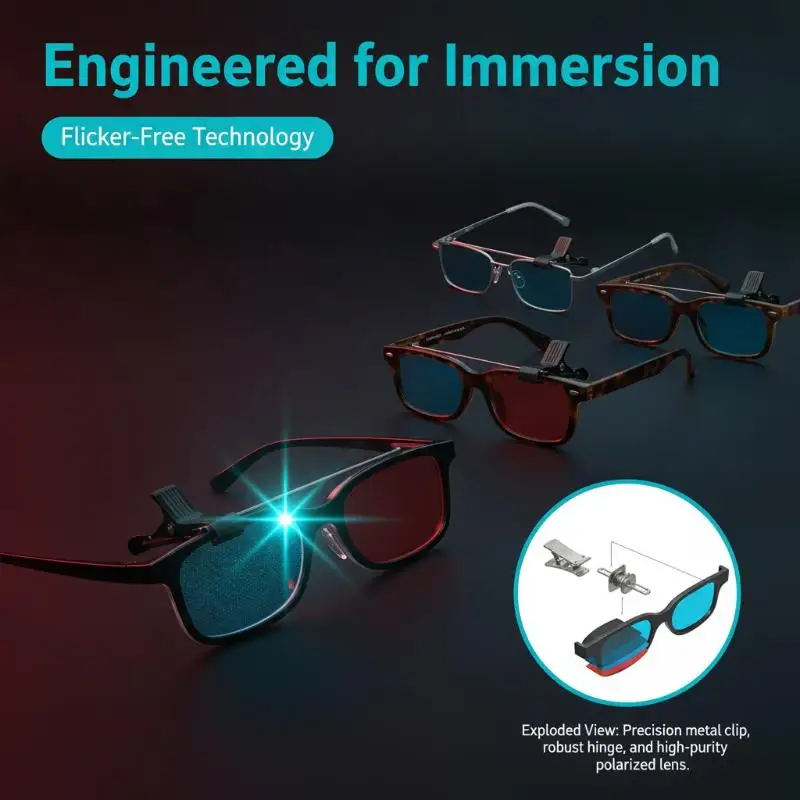 1Pcs PVC Red Blue 3D Glasses Universal Full Frame For Dimensional Anaglyph Movie Game