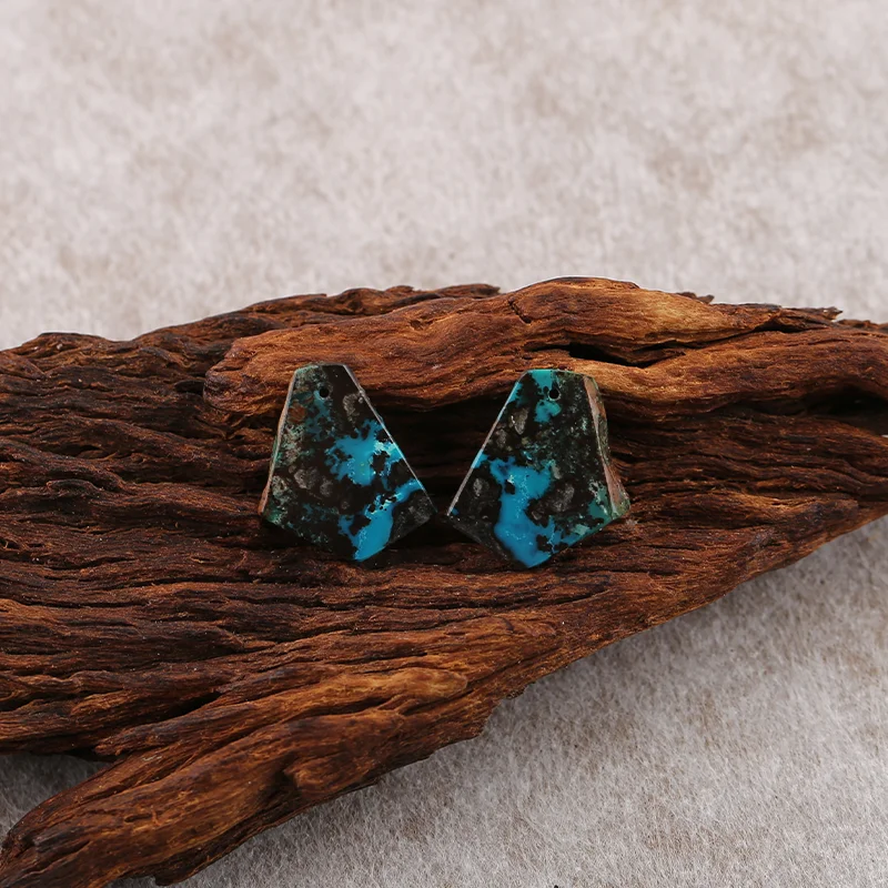 B&F Chrysocolla Earring Beads for Jewelry Making, Handmade Natural stones beads, Stones for jewelry Making Supplies