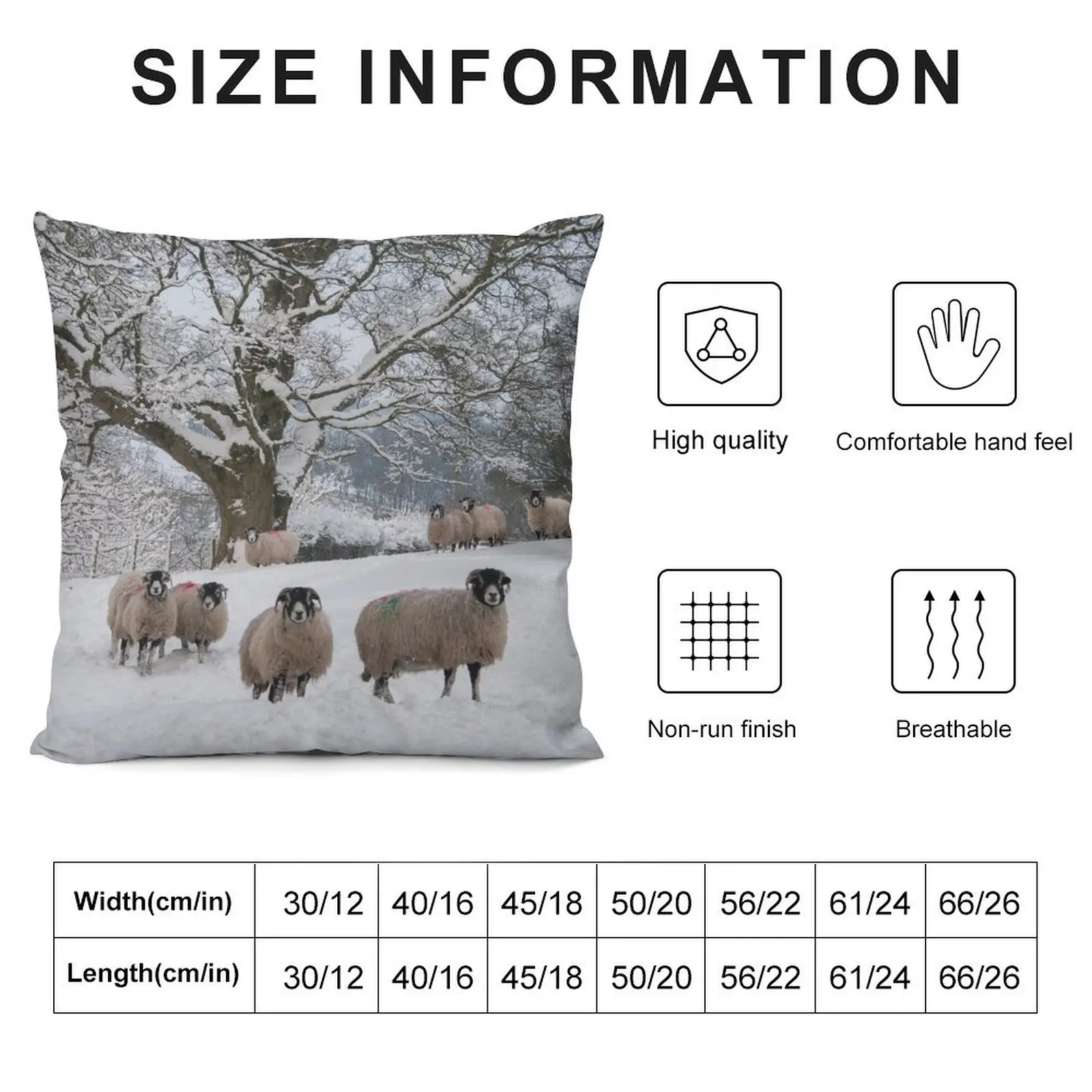 Swaledale sheep in snow Throw Pillow Decorative Sofa Cushion Cushion Covers For Living Room luxury decor pillow