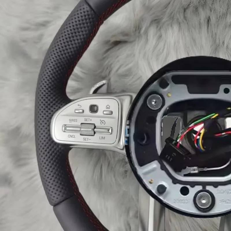 Customized Perforated Leather Sports Steering Wheel for Benz Mercedes C Class E Class AMG GLS GLA  W205 W204 W213 2012-2021