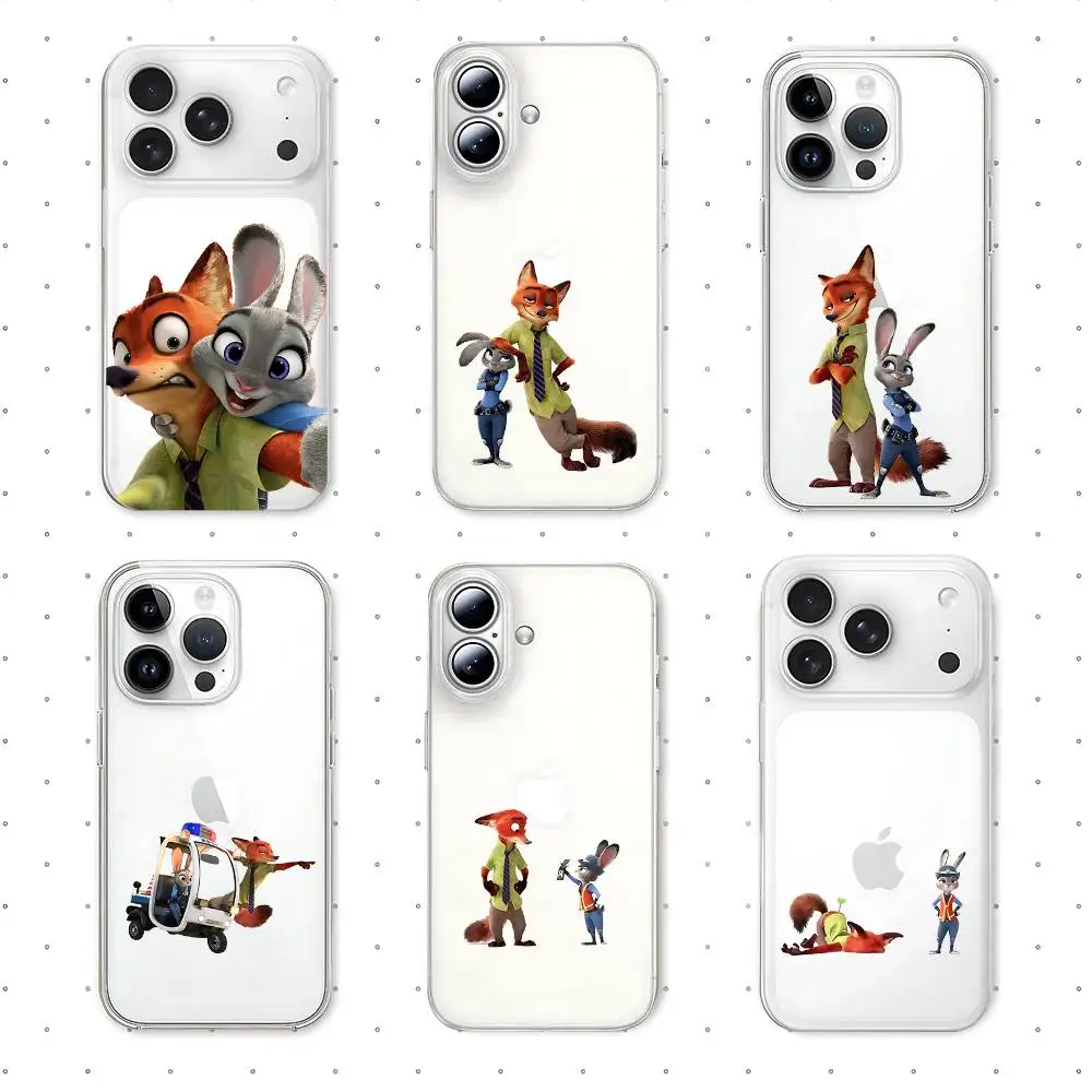 Amine Z-Zoo-topias Transparente Handyhülle für iPhone 17/16/15/13/14 Pro Max 11/8/7/SE/12/10/X/Xr/Xs/Mini – Kompatibel mit mehreren Modellen