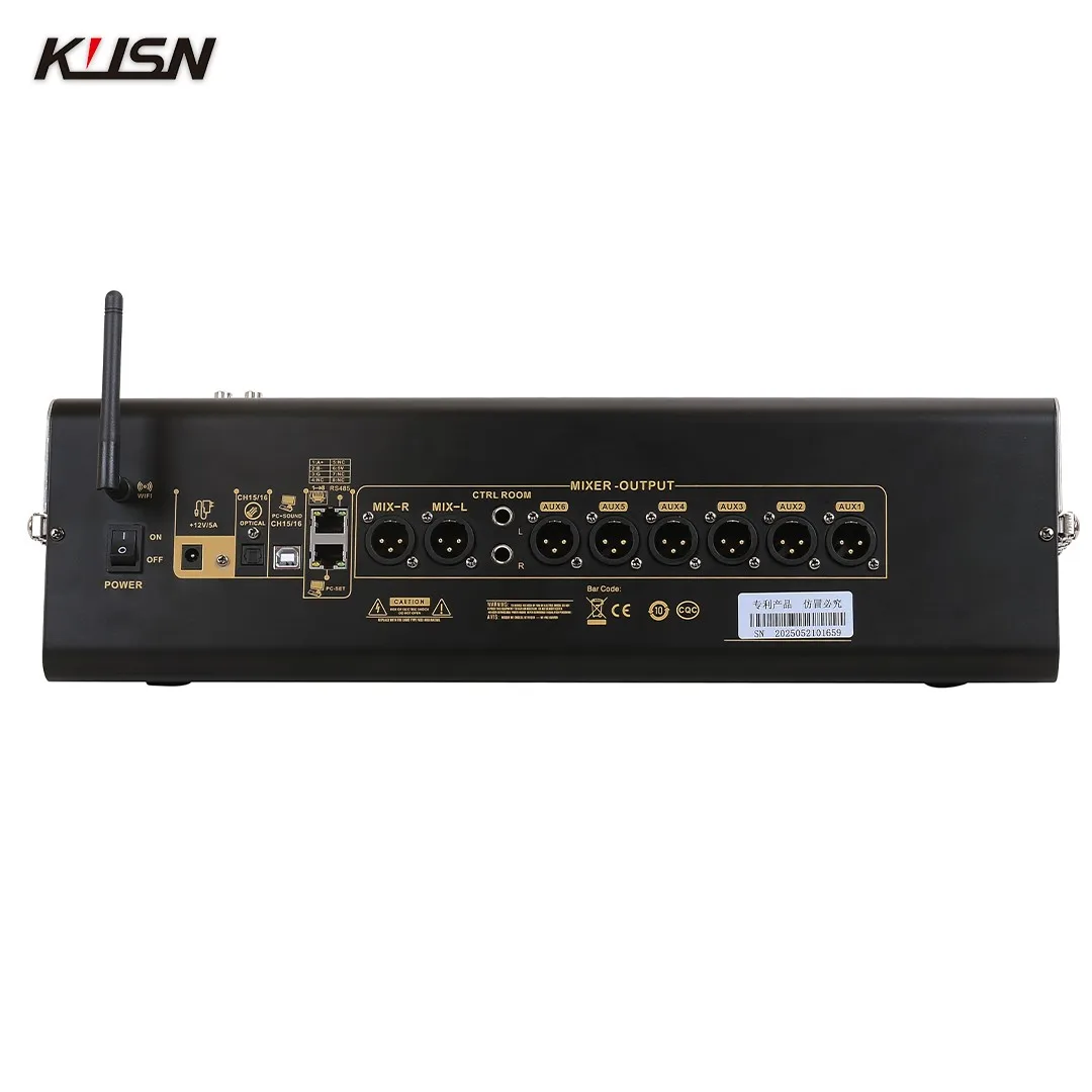 16 Channel WIFI Professional Digital Mixer Remote Control Mixing Console 16 DSP Sound Mixer Console with 7 Inch Touchscreen