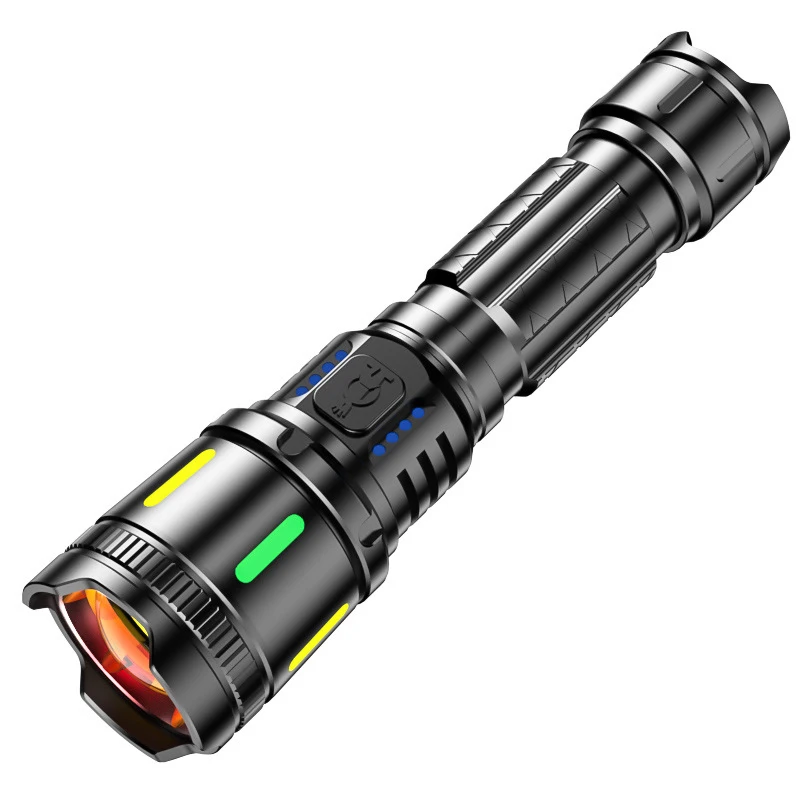 Long Endurance Long-range Strong Light Flashlight Convenient Outdoor Emergency Lighting Zoom Flashlight