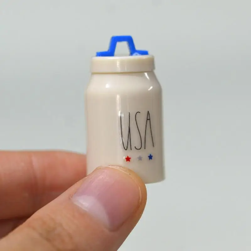 Bote de almacenamiento en miniatura de estilo americano para casa de muñecas, tarro de té/café y azúcar simulado, modelo de juguetes para accesorios de muñecas, 3 uds.