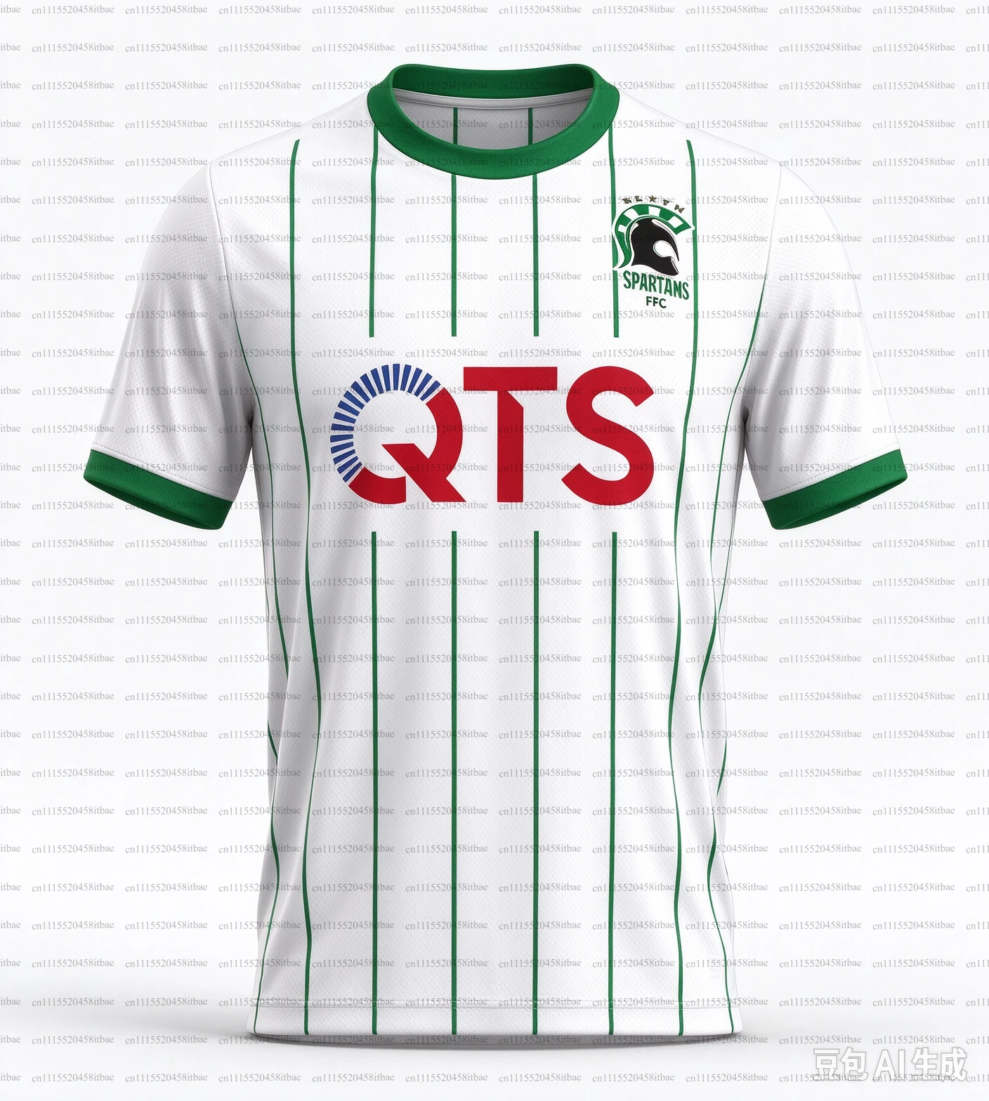 26‑27 Spartans AFC Soccer Jersey, Men Bold Vertical Block Stripe Fan Sports Tee, Breathable Quick Dry Football Training Shirt