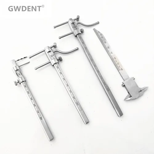 Regla de implante Dental VDO, medidor Venus Apollo de 20-100mm, medidor de dentaduras postizas, 1 piezas