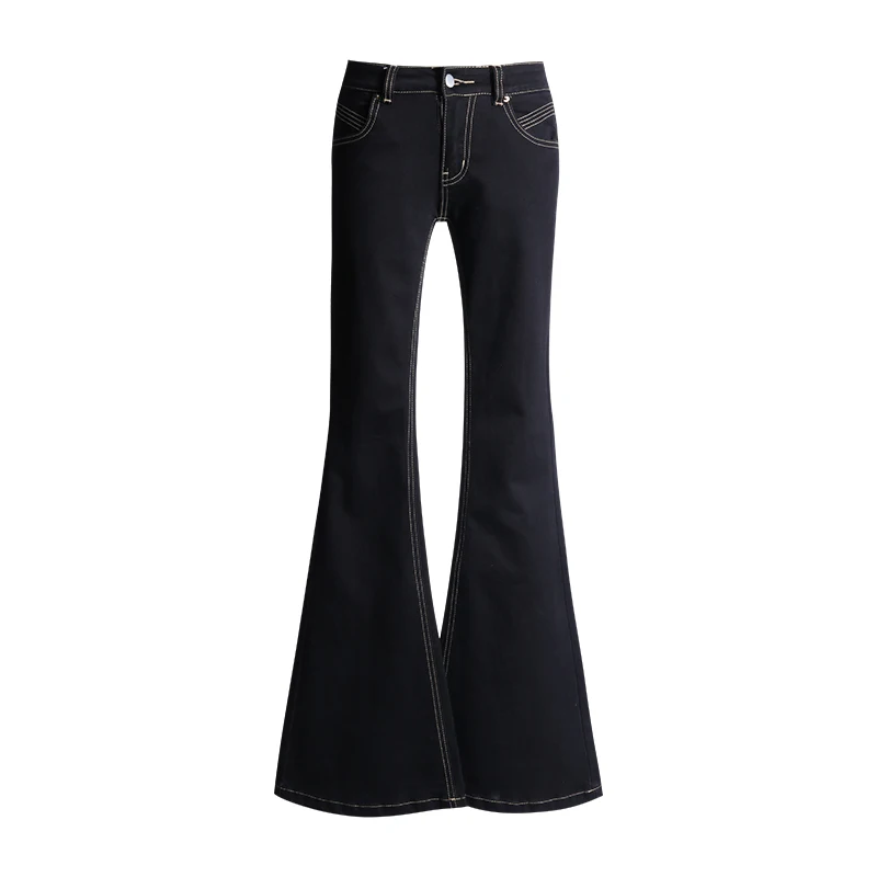 2025 New Women Stretchy Flared Jeans Lady High Waist Denim Jeans Pants Luxury Designer Classic Bell Bottoms Long Trousers Y2K