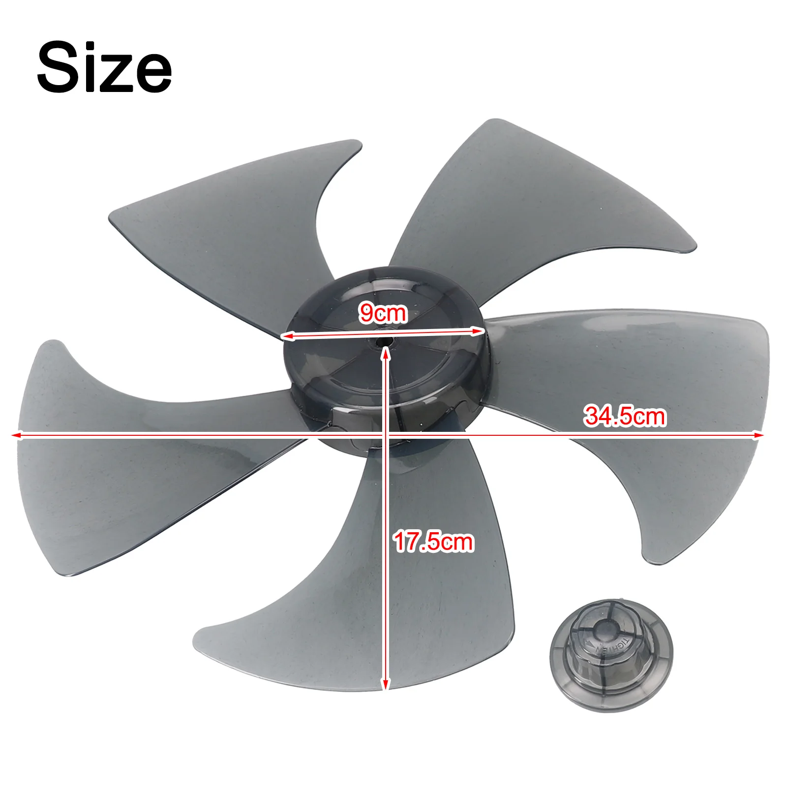 

Fan Accessories Fan Blade PP Plastic Plastic With Nut Cover For Household Lightweight Easy To Install Five Leaves