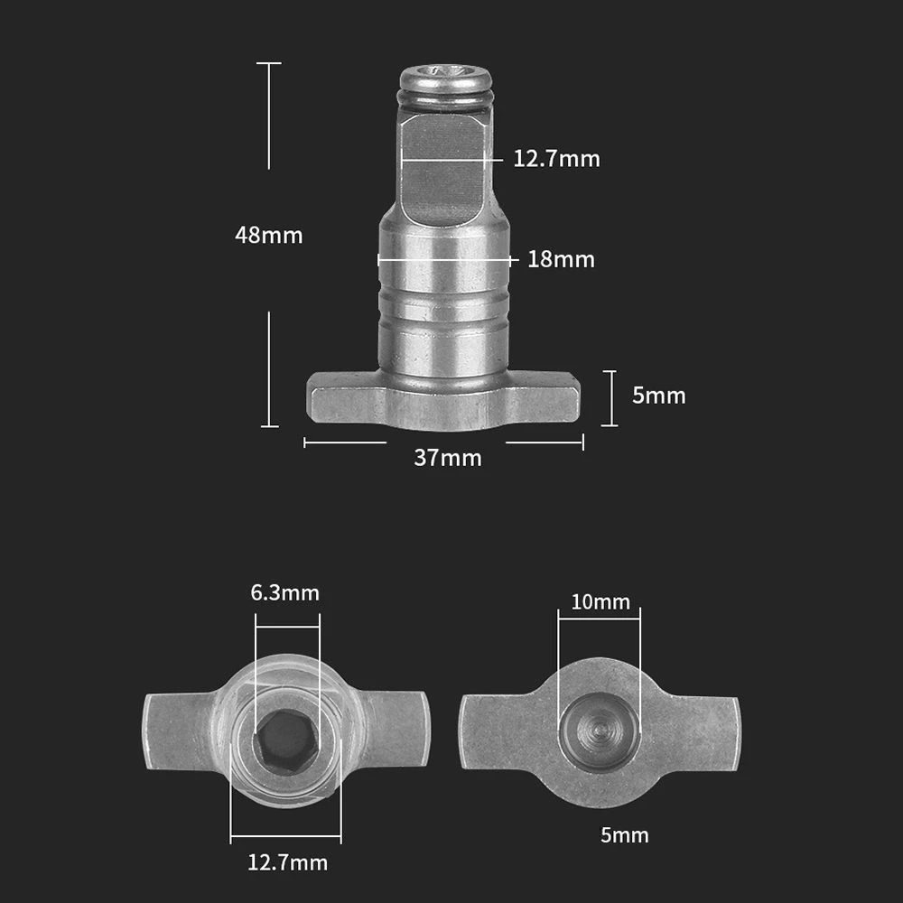 1pcs Single/Dual Use Impact Wrench Adapter T-Shaped  Shaft Spanner Electric Brushless Shaft Conversion Head Part Drill Accessory