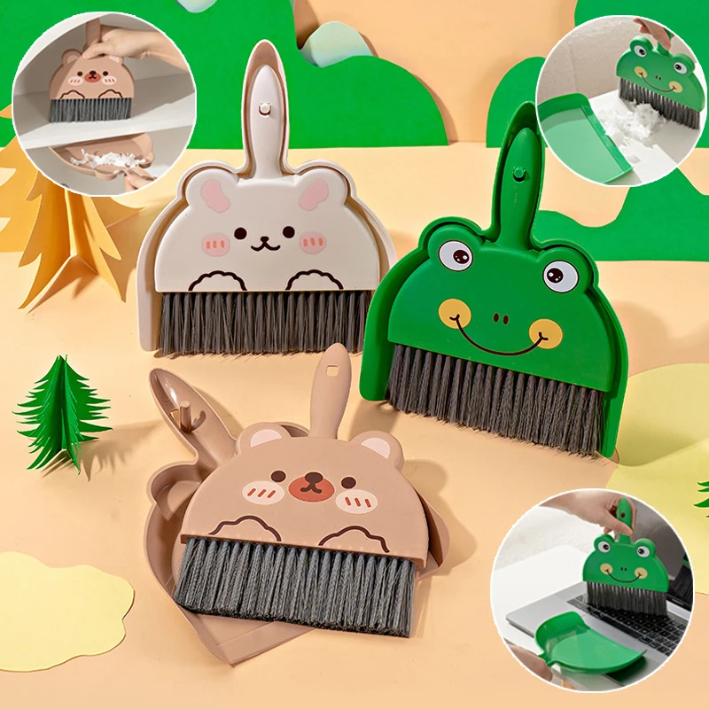 

Household Desktop Small Broom Dustpan Cleaning Set Desktop Cleaner Garbage Shovel Pet Children Mini Cleaning Brush