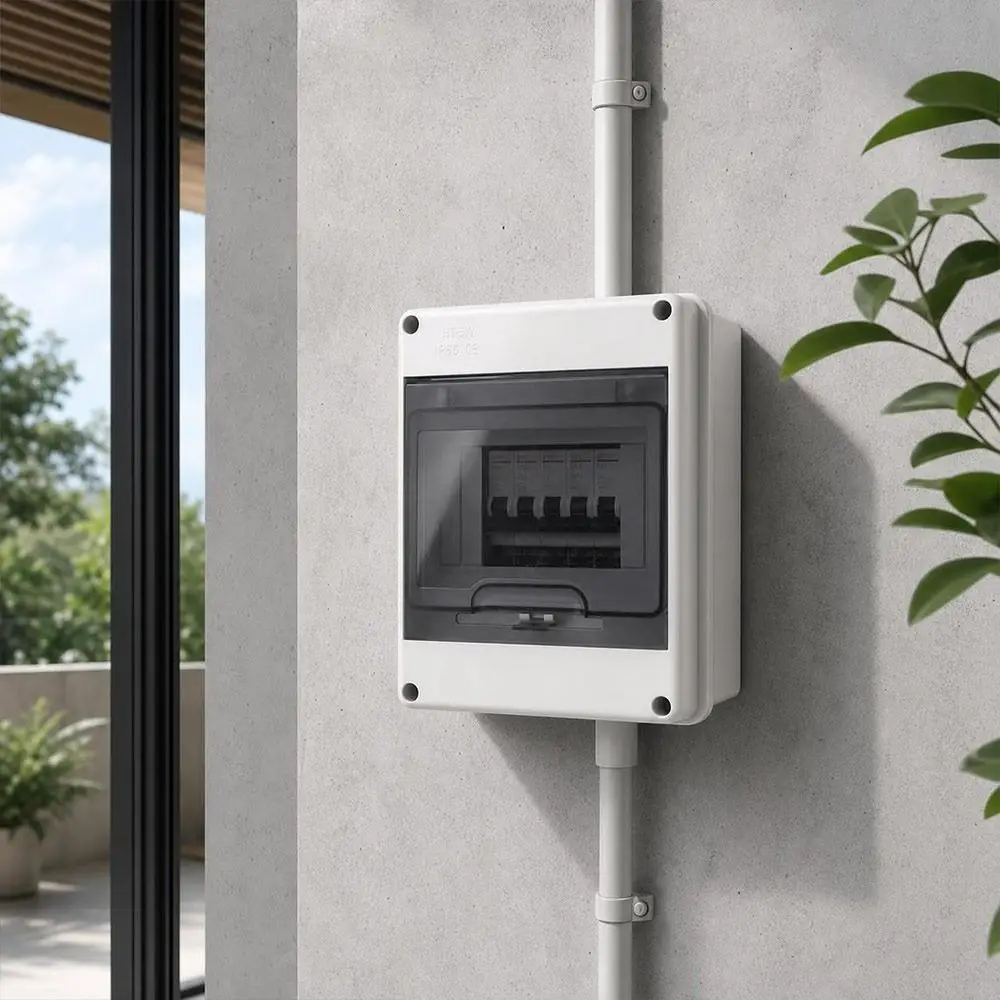 2/3/5/6/8/WAY Electrical Distribution Box HT Series Waterproof Junction Box Surface Mount Transparent Hinged Cover