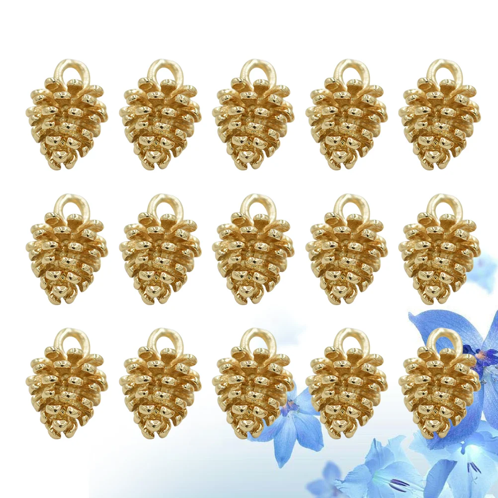 

100 Pcs Jewelry Pendant Alloy Charm Charms Pine Cone DIY Making Pendants Bulk Ornaments