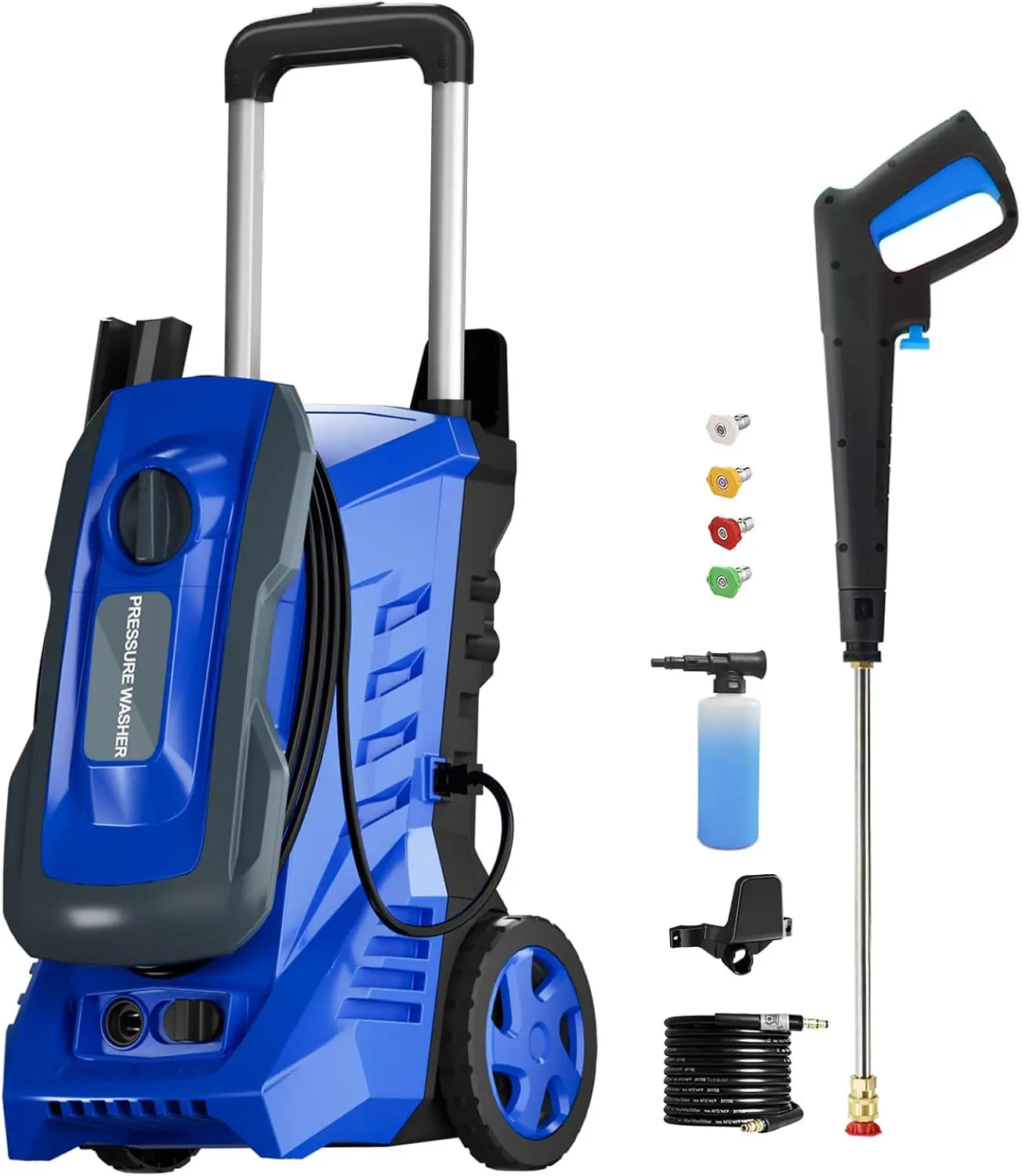 

Electric Pressure Washer 5000PSI 2.9GPM with Smart Control & 4 Anti-Tipping Wheels - Blue