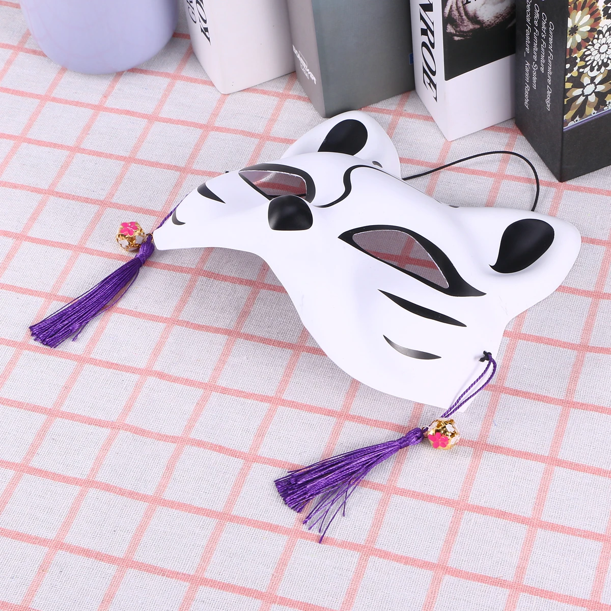 

Full Face Cat Party Mask Japanese Style Cosplay Event Accessory Lightweight Eco Friendly PVC Role Play Mask for