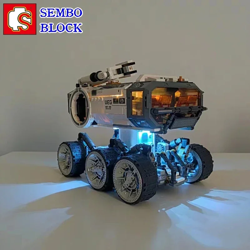 SEMBO Wandering Earth 2 assembled building blocks lunar base mobile vehicle model number 107104 children\'s toy birthday gift