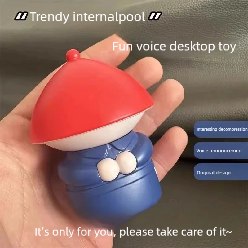 Ornamento antistress a comando vocale, servitore saluti con effetti vocali, ornamento antistress divertente e divertente, adatto per Natale, Festival di Primavera, Capodanno, Halloween, Pasqua, Compleanni e altre Occasioni