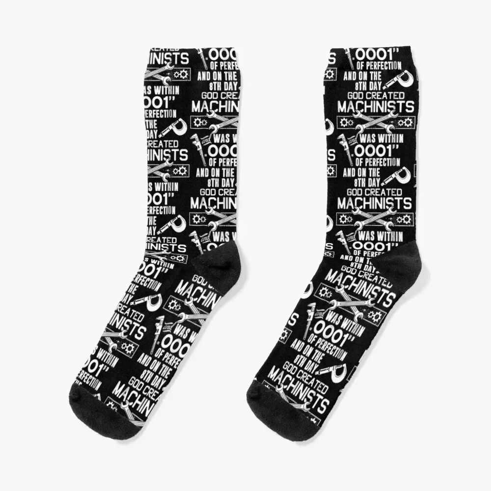 

Funny Machinist Engineer Shirt Machinery Machinist Gifts Tee Socks winter gifts happy Men's Boy Socks Women's