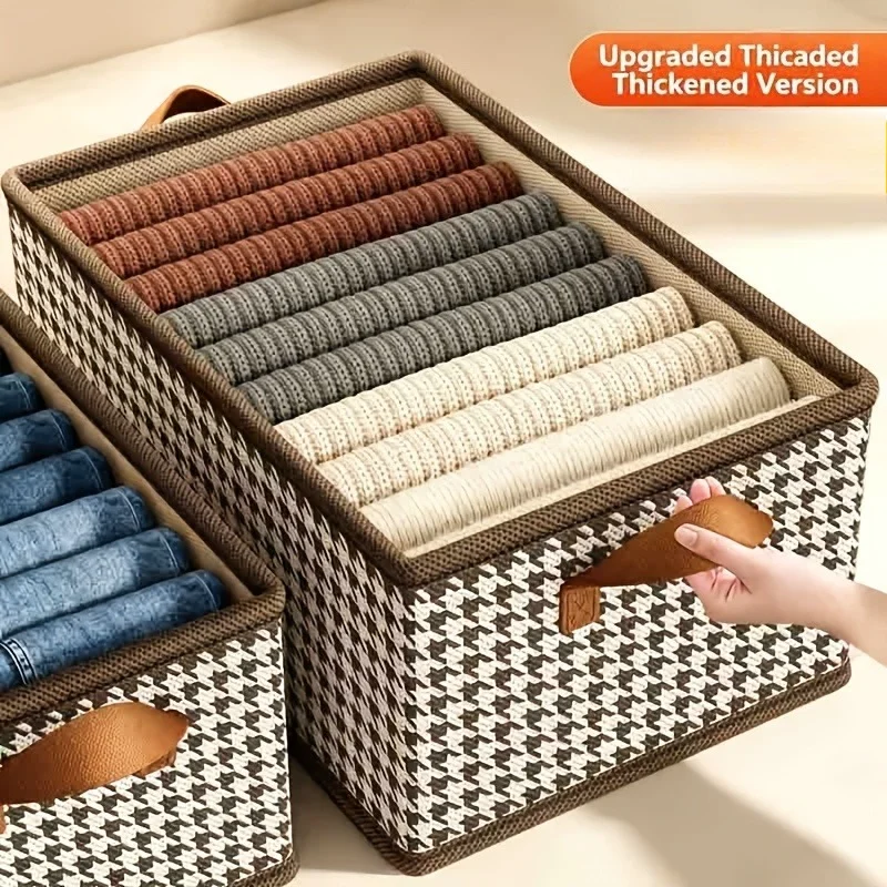 1 PCS Foldable Fabric Storage Box with Handle, Made of Durable Non-woven Fabric, Suitable for Wardrobes, Bedrooms, Dormitories