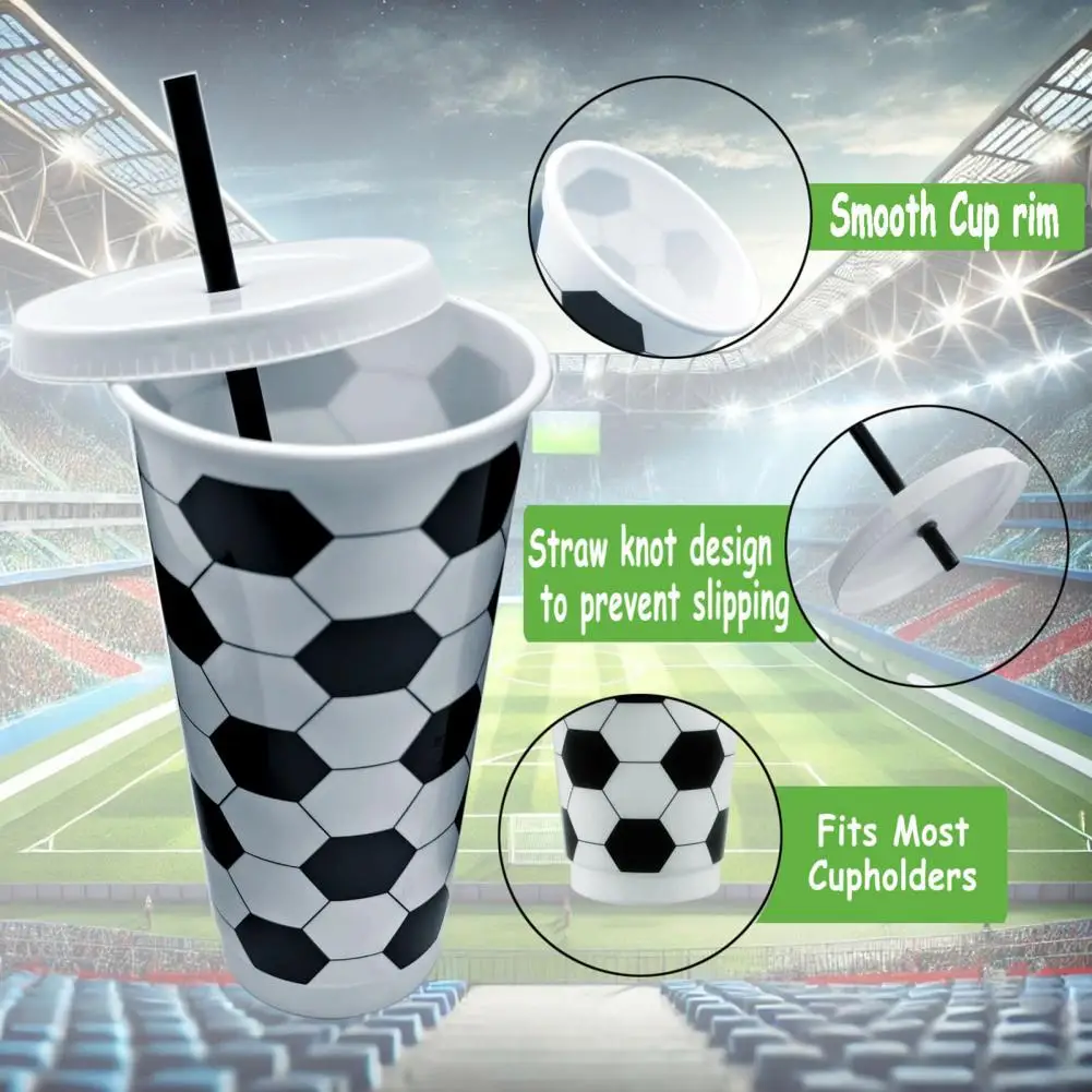 

Reusable Football Cup 24oz Plastic Drinking Bottle Football Themed Tumbler Game Day Sports Football Party Supplies Party Favors