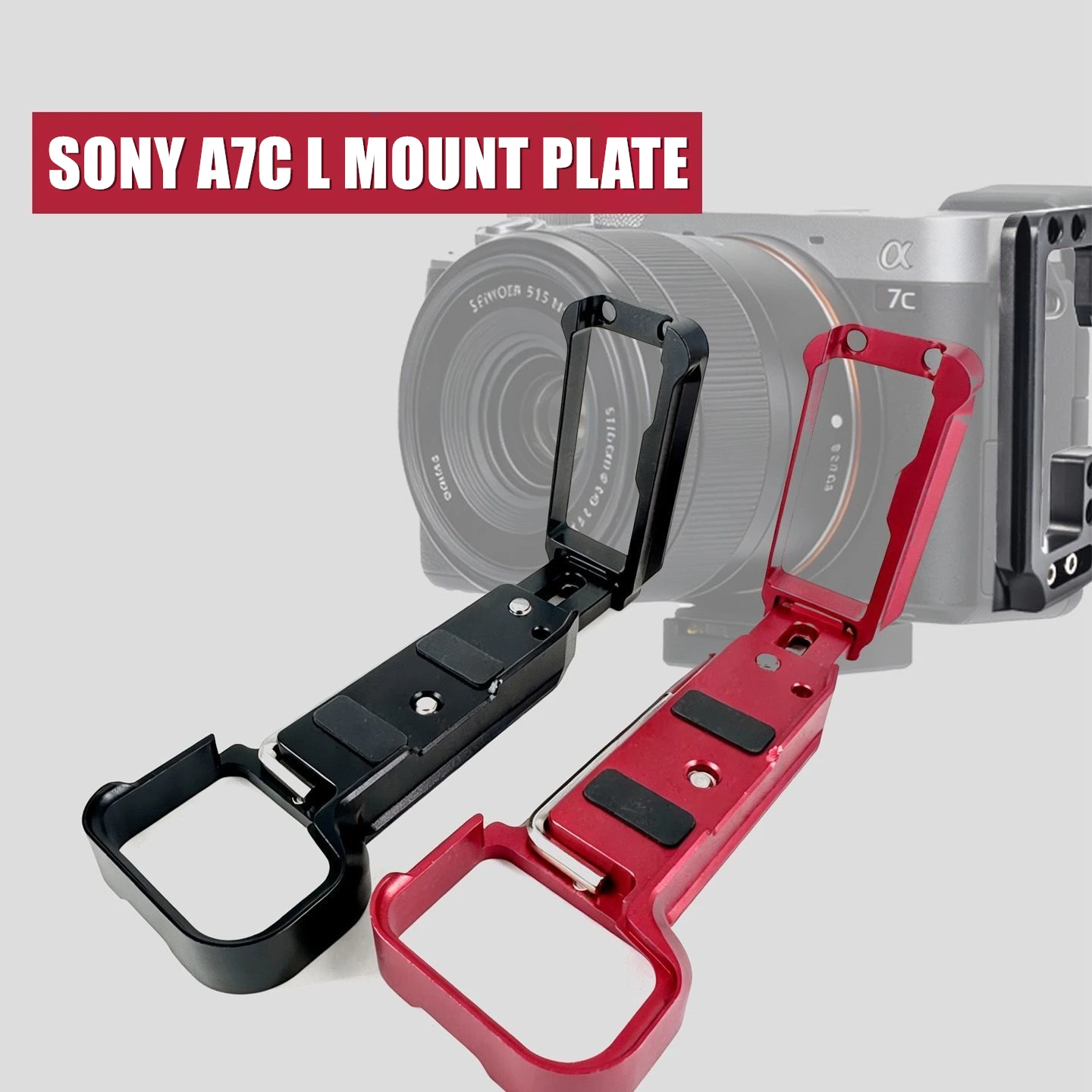 Compatible with SONY Alpha 7C SONY ILCE-7C A7C Mark II Camera L Mounting Bracket, Quick Release Plate for Tripod and Stabilizers