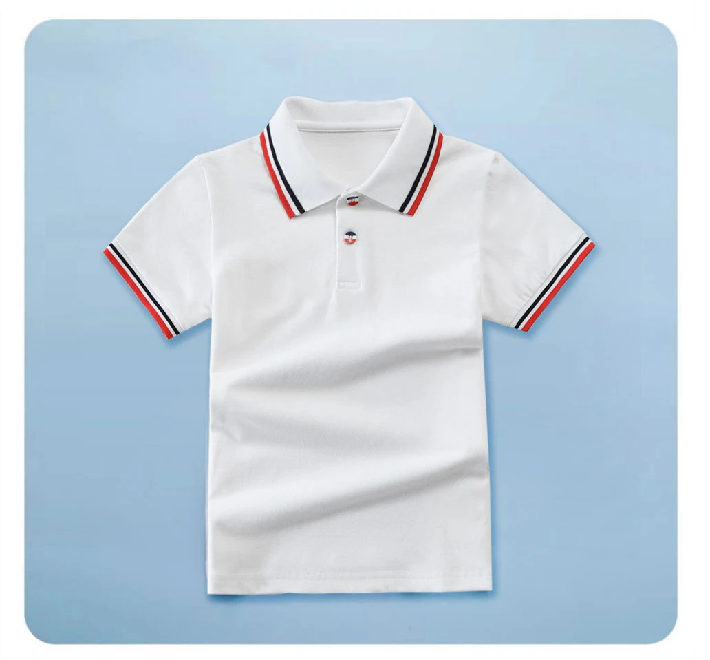 4-13T summer child kids boys girls cotton polo shirt