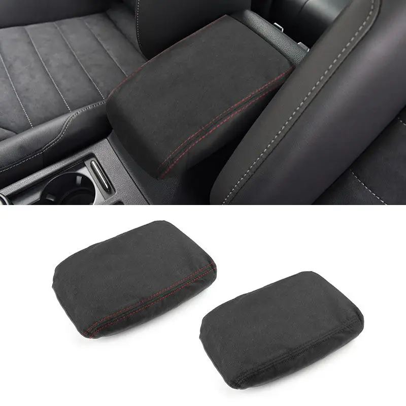 

Для VW Golf 7 2014 2015 2016 2017 2018 2019 0,7 мм замшевая кожа автомобильный Стайлинг центральной консоли подлокотник Stprage Box крышка внутренняя отделка