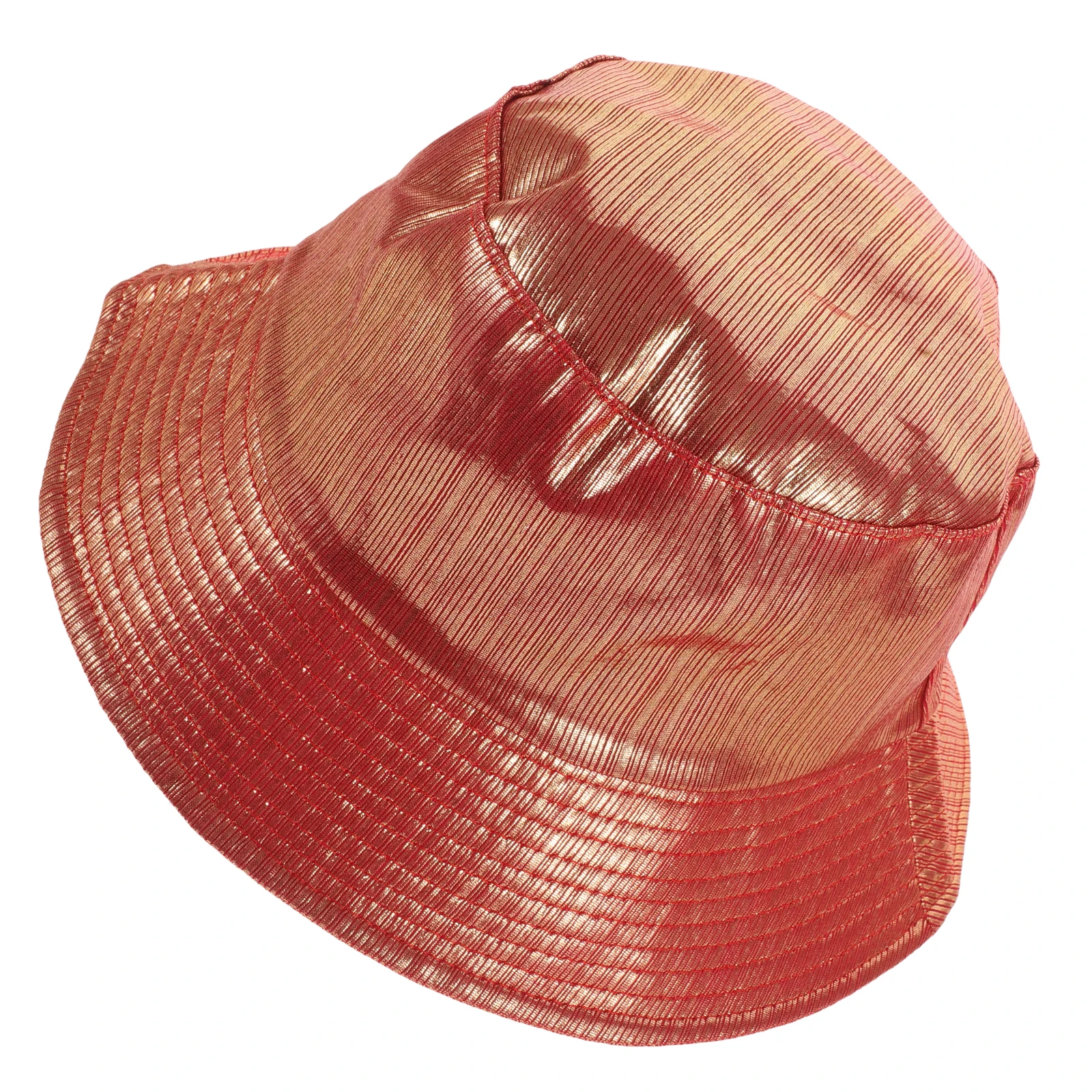 

Imitation Patent Bucket Women Beach Cap Foldable Hiking Sun Hat Fishing Red Wide Brim Hat Fashion Punk Accessory Cotton