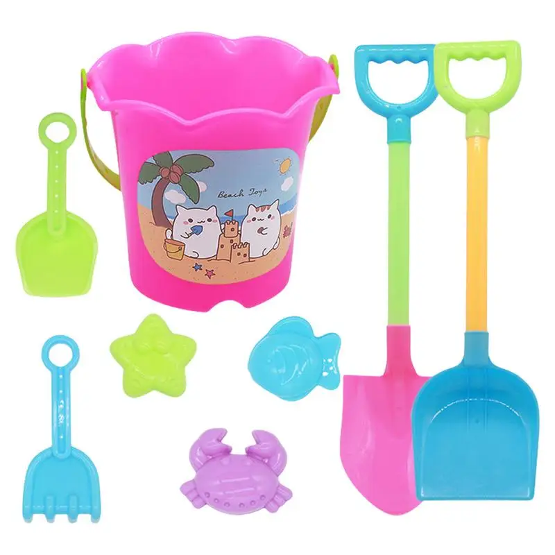 

8PCS Sandbox Toys Set Beach Toys For Kids Summer Outdoor Games Animal Sand Molds Bucket Shovel Tools For Beach Parties