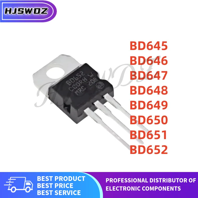 Image of 10 Stück/Lot brandneue BD645 BD646 BD647 BD648 BD649 BD650 BD651 BD652 TO-220 Darlington-Transistoren