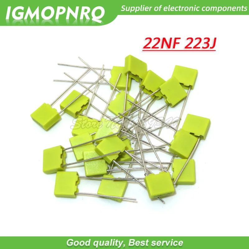 

20PCS Correction Capacitor 22NF 223J 100V 5mm Polypropylene Safety Plastic Film Capacitor