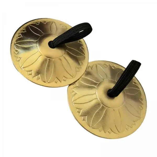 Mini Hand Cymbals Metal Polished Lightweight Rhythmic Percussion for Belly Dance Practice Children Party Performance