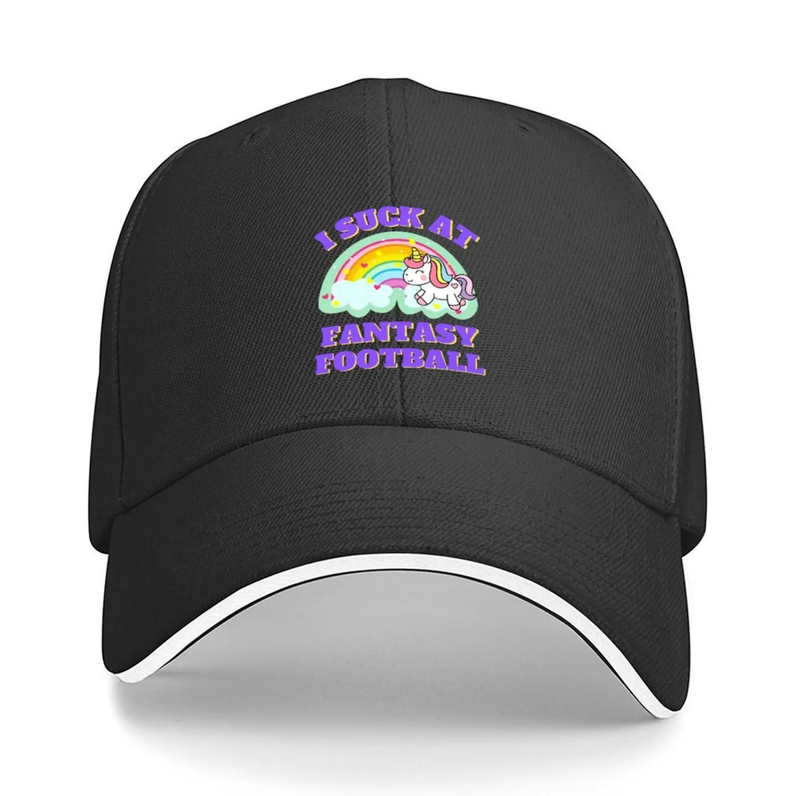 

I Suck At Fantasy Football Unicorn Rainbow Loser Punishment Baseball Cap sun caps luxury caps Boy Women's