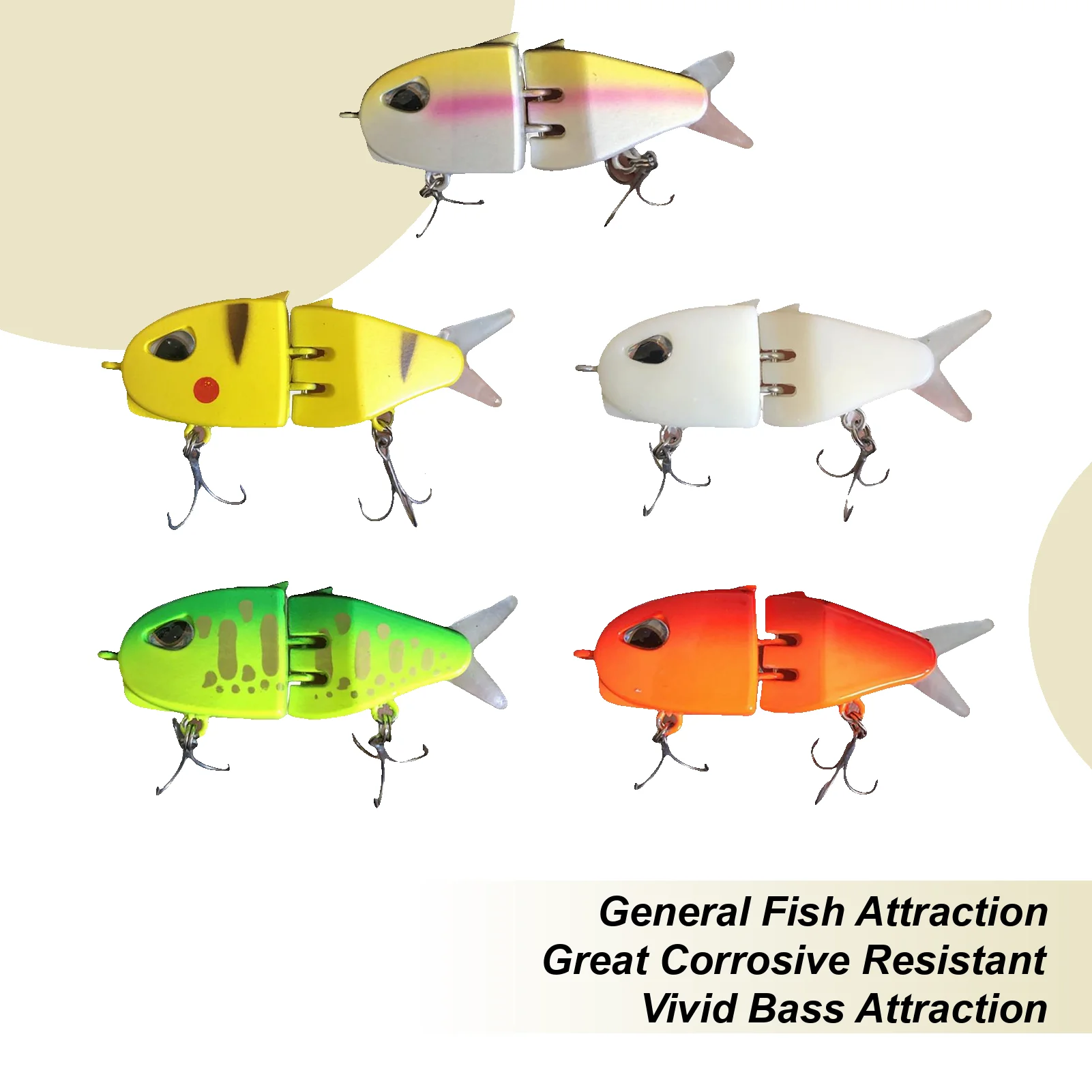 

Fishing Glide Bait Multi-Jointed Bass Fishing Swimbait Rubber Fins Carbon Steel Hooks Jointed Swimbait Lure Soft Design For