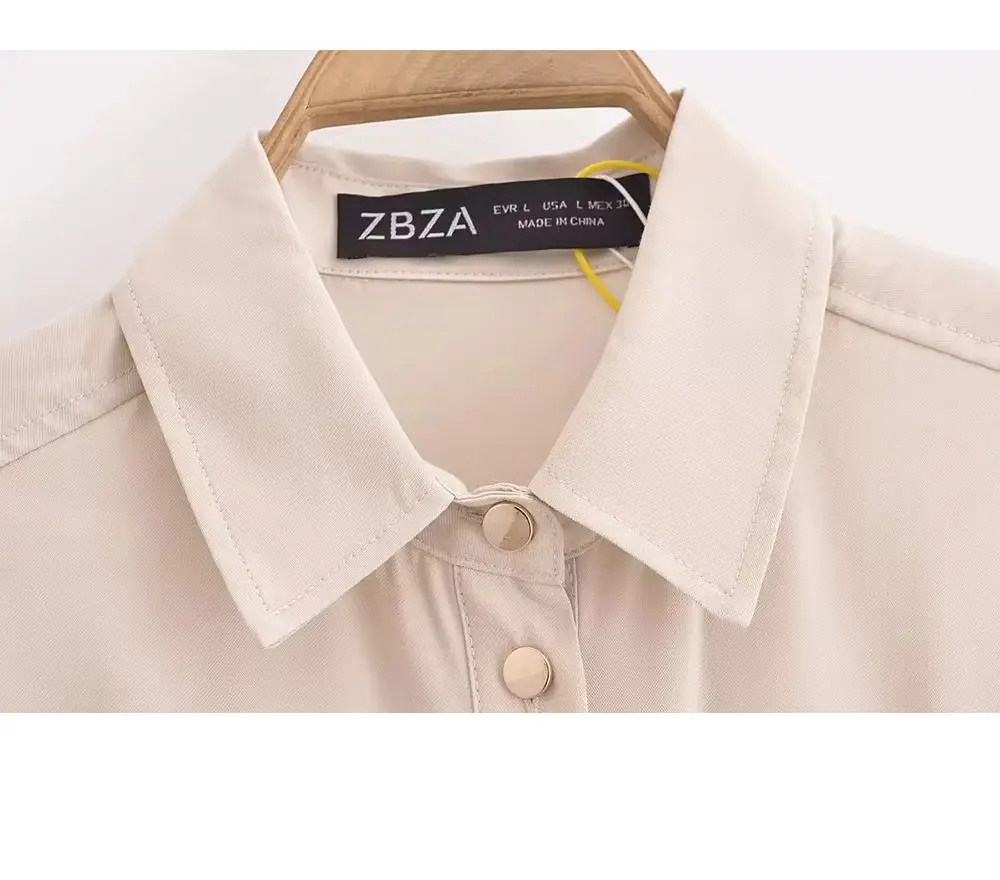 KONDALA ヴィンテージソリッドサッシュミニ女性ドレスカジュアル半袖女性シャツドレスファッション 2025 夏ベージュ Mujer Vestidos