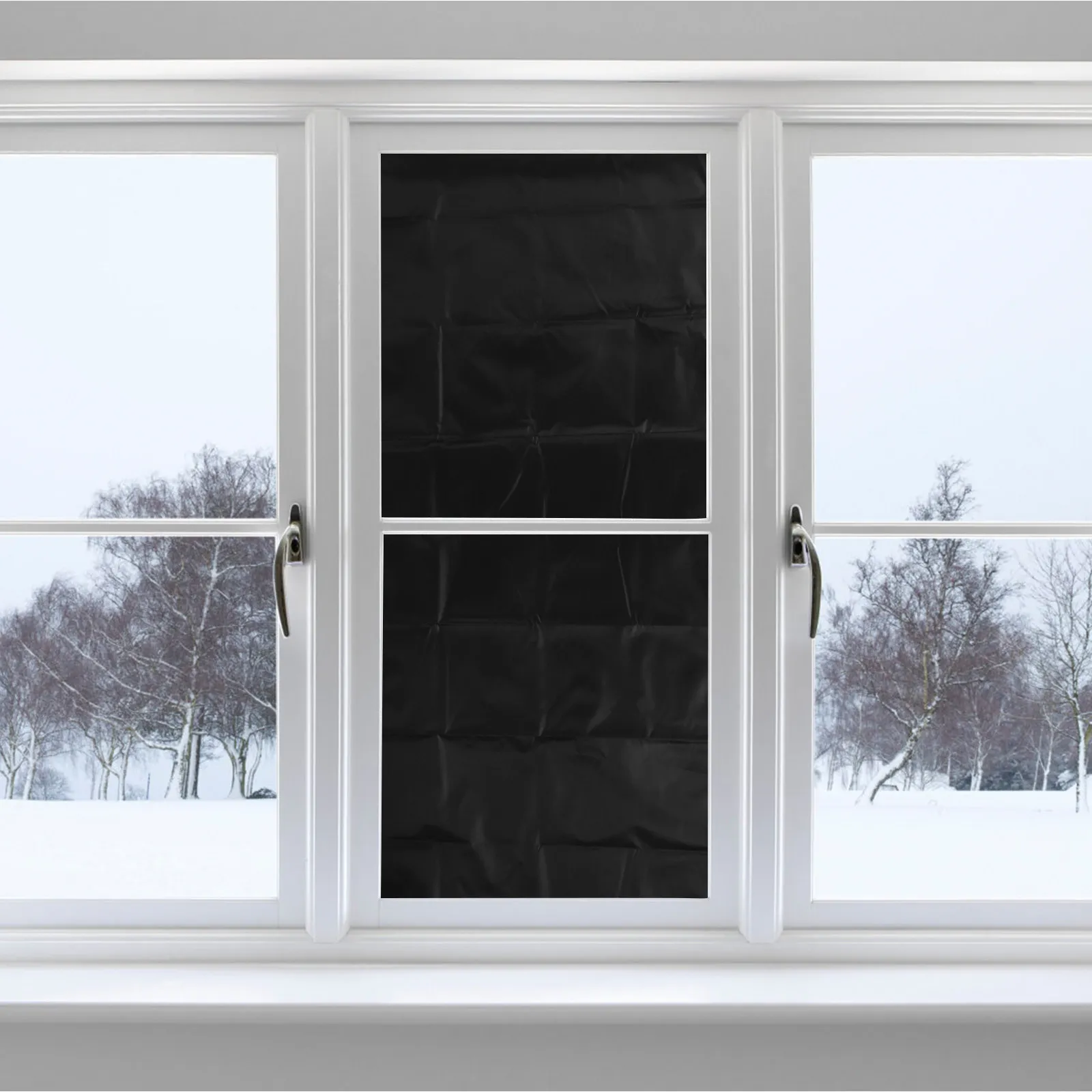 Portable Blackout Curtains Oxford Fabric Cut-to-Size Self Adhesive No-Drill Installation for Bedroom Nursery Kitchen Bathroom